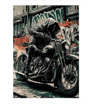Chopper Motosiklet Dekoratif ahşap Tablo
