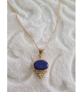 Lapis Taşı Gümüş Kolye