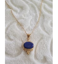 Lapis Taşı Gümüş Kolye