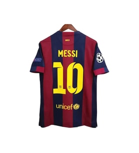 Barcelona 2014-2015 Sezonu Şampiyonlar Ligi Finali Messi Profesyonel Retro Maç Forması