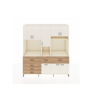 Kronos Dolap 10 Raflı 6 Çekmeceli 8 Kapaklı 220x59x243 Aytaşı-Aytaşı/Çam