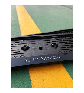 Düz Yazı Fontlu Takmatik Plakalık