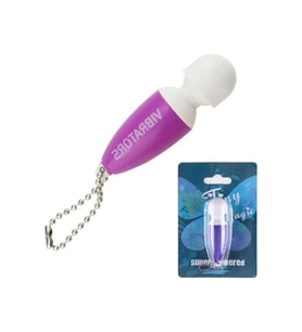 Powered 6 Cm Mini Vibratör Mastürbatör Anahtarlık Vibratör Mor