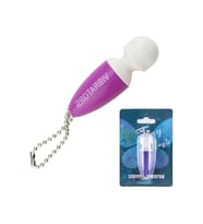 Powered 6 Cm Mini Vibratör Mastürbatör Anahtarlık Vibratör Mor