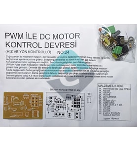DC Motor Kontrol Devresi 4A (Hız Ve Yön Kontrollü)  Demonte Kit Kendin Yap