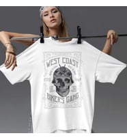 Dijital Baskılı Unisex Tshirt, Günlük Kullanıma Uygun Pamuklu Regular Tshirt (Beyaz)