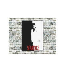 Scarface Al Pacino Ahşap Tablo Büyük Boy