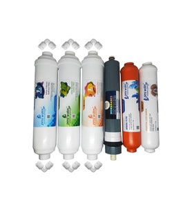 Pera Water Kapalı Kasa Su Arıtma Cihazlarına Uygun Platinium 80 Gpd Inline 6 Li Mineral Filtre Seti