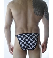 Mulvxbrf Brf02 Erkek Metalli Küp Desenli Slip İç Çamaşırı (Mulvix)