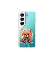Tecno Camon 40 Pro ile Uyumlu Splash Tilki Tasarımlı Şeffaf Silikon Kılıf