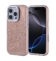 iPhone 16 Pro Kılıf Taşlı Tasarım Kapi Kılıf (Gold)