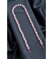 Pembe Kuvars Doğal Taş Parlak Pembe Hegzagonal Kesim 8mm Dizi [AA]