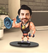 Kişiye Özel Fotoğraflı Sporcu Tasarımlı Karikatür Biblo