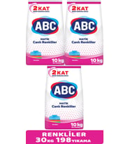 Abc Matik Toz Çamaşır Deterjanı 30Kg (3PK*10KG) Canlı Renkler (198 Yıkama)