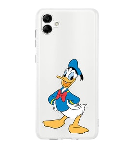 Samsung Galaxy A04  Kamera korumalı Kapak Donald Duck Tasarımlı  Şeffaf Kılıf