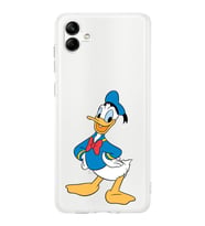 Samsung Galaxy A04  Kamera korumalı Kapak Donald Duck Tasarımlı  Şeffaf Kılıf