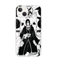 Iphone 14 PLUS Uyumlu Itachi Uchiha Tasarımlı Şeffaf Telefon Kılıfı