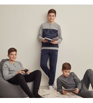 Genç Erkek Pamuklu 3 Adet 2'li Pijama Takımı (AL009 V1,AL008 V2, AL007 V2) BB2488