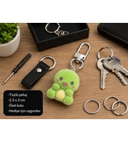 Torty Sevimli Peluş Kaplumbağa Charm Anahtarlık – Mini Çanta Aksesuarı Hediye