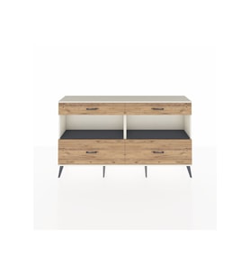 Arges Konsol 2 Raflı 4 Çekmeceli  176x30x99 Aytaşı-Antrasit/Çam