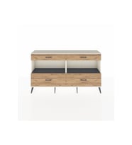Arges Konsol 2 Raflı 4 Çekmeceli  176x30x99 Aytaşı-Antrasit/Çam