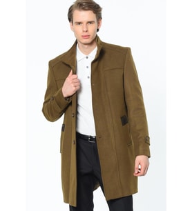 PLT8380 DEWBERRY ERKEK PALTO-DÜZ CAMEL