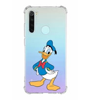 Xiaomi Redmi Note 8 Köşe Korumalı Antişok Kapak Donald Duck Tasarımlı Şeffaf  Kılıf