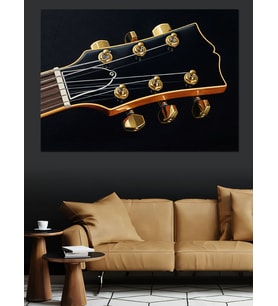 Gitar Sapı Yakın Çekim Dekoratif Kanvas - Mdf Ahşap Tablo