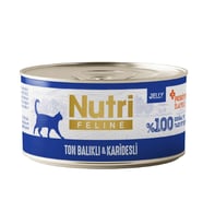 Nutri Feline Ton Balıklı ve Karidesli Tahılsız Kedi Konservesi 70 Gr
