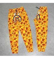Unisex Pubg Bape x Shark Eşofman Altı - Sarı