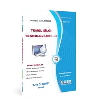 Egem Eğitim Yayınları Açık Öğr. Aöf Temel Bilgi Teknolojileri 2 Konu Anlatımlı Soru Bankası (Çok Renkli)