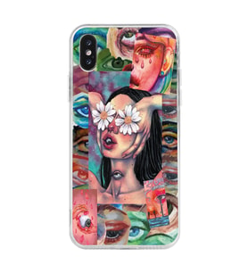 Iphone X ve XS Uyumlu Aesthetic Vintage Tasarımlı Şeffaf Telefon Kılıfı
