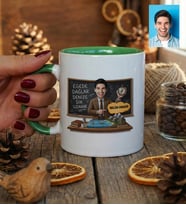 Kişiye Özel Karikatürlü Erkek Öğretmen Kupa Bardak Öğretmenler Günü Hediyesi