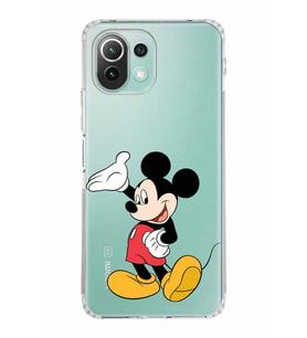 Xiaomi  Mi 11 Lite  Kamera Korumalı Kapak Mickey Mouse Tasarımlı Şeffaf  Kılıf
