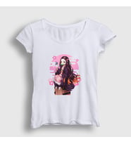 Presmono Kadın Beyaz Nezuko Kamado Anime Demon Slayer Kimetsu No Yaiba T-Shirt 308119tt