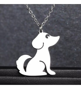 Gümüş  Köpek Kolye