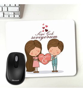Kişiye Özel Kişiye Özel Tasarım Romantik Mousepad