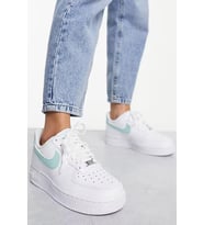 Nike Air Force 1 07 AF1 Leather White Unisex Snaker Hakiki Deri Spor Ayakkabı Beyaz Leopar Swoosh