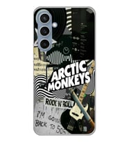 Samsung Galaxy S23 FE Uyumlu Arctic Monkeys Kolaj Desenli Şeffaf Telefon Kılıfı