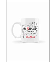 Kişiye Özel Öğretmenler Günü Hediyelik Seramik Kupa Matematik Öğretmeni