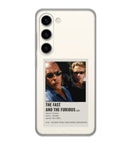Samsung Galaxy S23 Uyumlu Hızlı ve Öfkeli Minimalist Poster Desenli Şeffaf Telefon Kılıfı