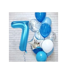 Düvenci Ticaret Mavi Yaş Balon Set 7
