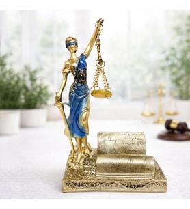 Adalet Kadını Adalet Terazisi Heykeli Kartvizitlik Alk4426