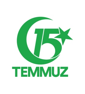 15 Temmuz  Sticker 17x17 Cm Yeşil