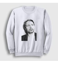 Presmono Unisex Beyaz Pose V2 Mads Mikkelsen Sweatshirt 555600tt