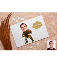 Asker Karikatürlü Kişiye Özel Puzzle