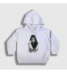 Presmono Unisex Çocuk Beyaz Revival Selena Gomez Kapüşonlu Sweatshirt 326672tt