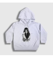 Presmono Unisex Çocuk Beyaz Revival Selena Gomez Kapüşonlu Sweatshirt 326672tt