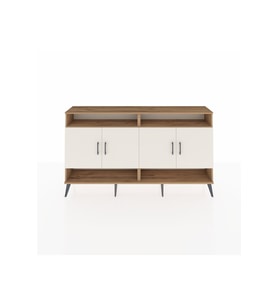 Arges Konsol 6 Raflı 4 Kapaklı 176x30x99 Çam-Aytaşı/Antrasit