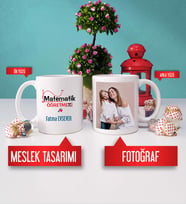 Matematik Öğretmeni Kupa Bardak Fotoğraflı